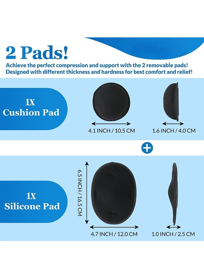 Umbilical Hernia Belt with 2x Compression Pads, Abdominal Support Binder for Men  Women Belly Compression/Incisional, Femoral, Selian Hernia Post Surgery Pain Relief (L-XXL) - Image 3