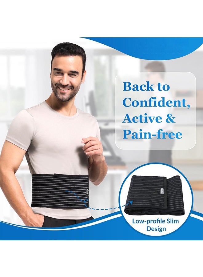 Umbilical Hernia Belt with 2x Compression Pads, Abdominal Support Binder for Men  Women Belly Compression/Incisional, Femoral, Selian Hernia Post Surgery Pain Relief (L-XXL) - Image 5