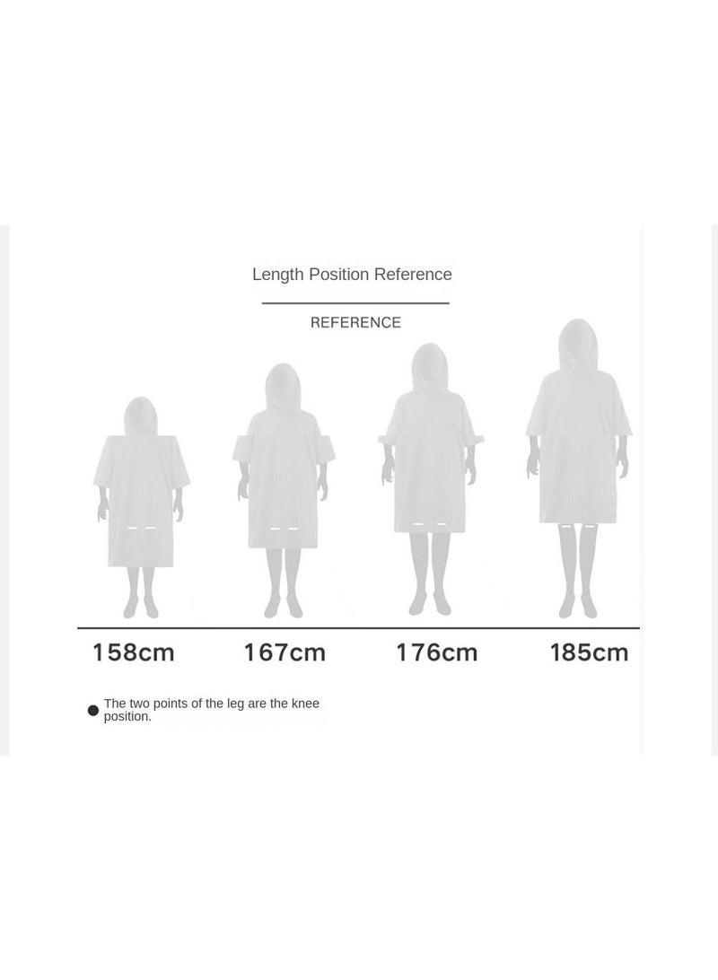 general 110*75CM Microfiber Hooded Poncho Beach Quick Drying Bathrobe Poncho - Image 5