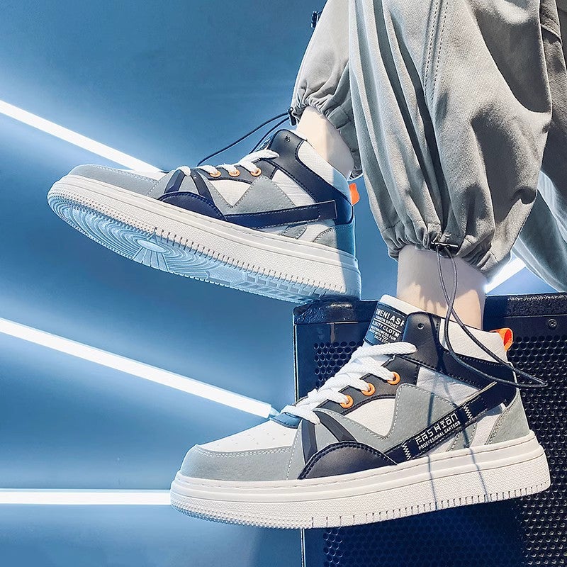 High-Top Canvas Men'S Shoes Junior High School Sports Casual Niche Board Shoes Japanese Style Vintage Trendy Shoes