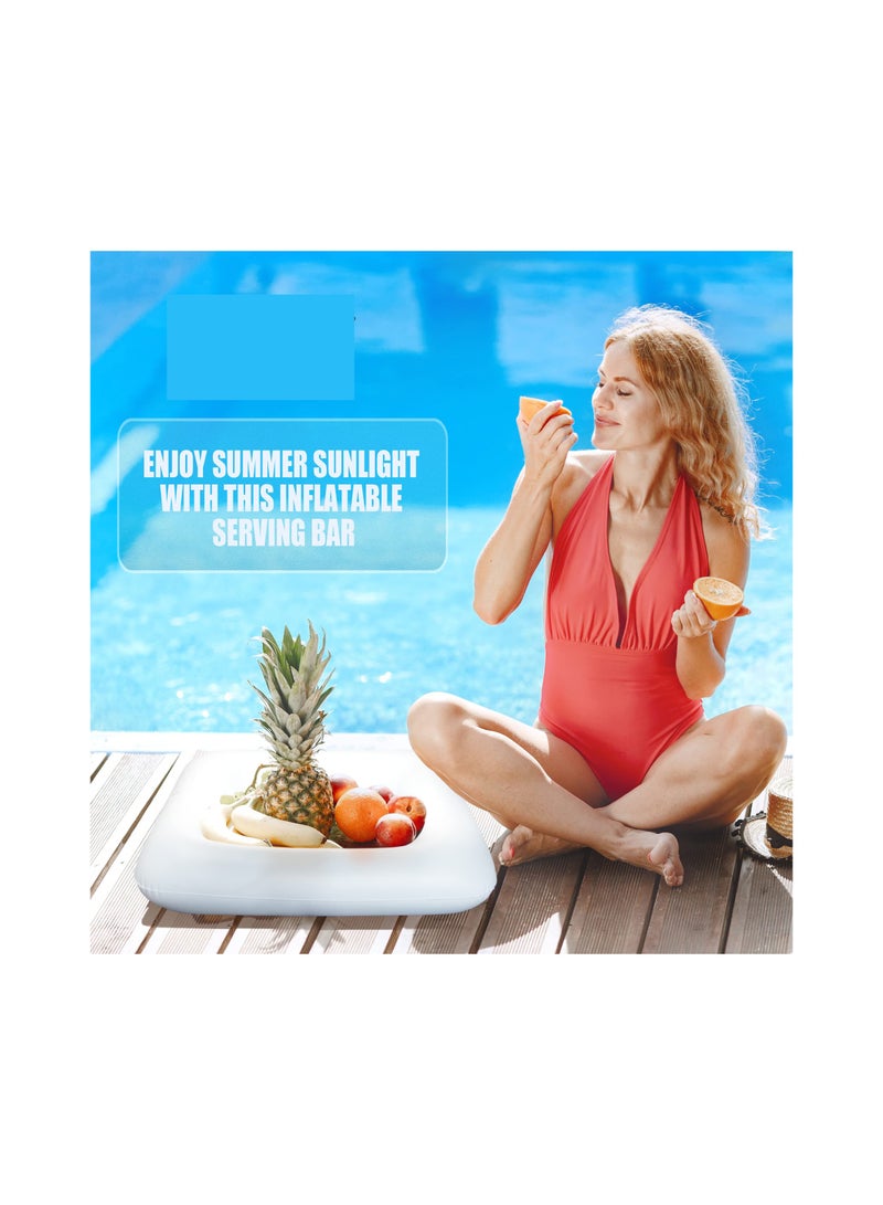 SOLARAE Inflatable Ice Buffet Bar with Drain Plug - Perfect for Serving Salads, Food & Drinks at Parties, Picnics & Camping - Hawaiian Party Supplies (Includes Inflator) - Pack of 1 - Image 5