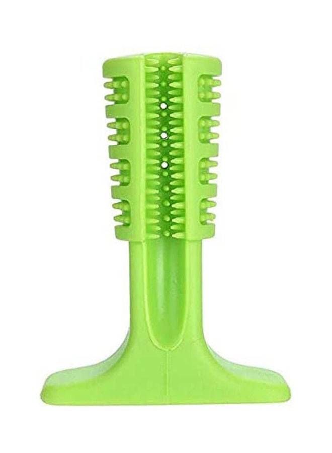NIBEMINENT Dog Toothbrush Stick Dental Care Brushing Effective Teeth Cleaning Nontoxic Natural Rubber Bite Resistant Chew Toys For Pets Oral Green