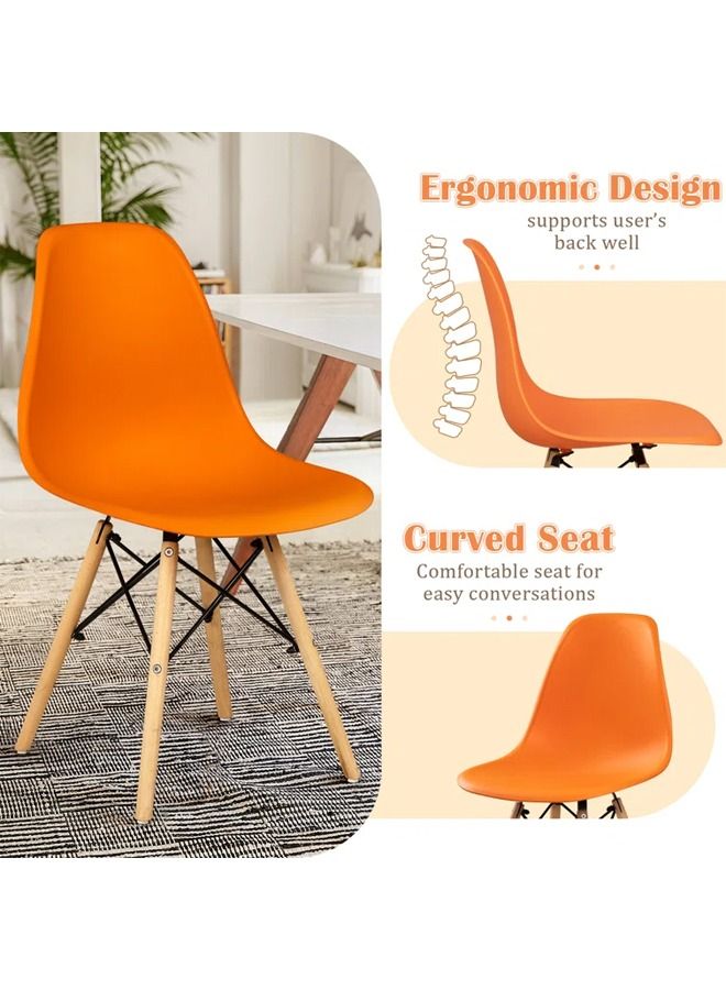 Taimi Office Chair with Wood Legs Orange 70x40x40cm  - Image 3