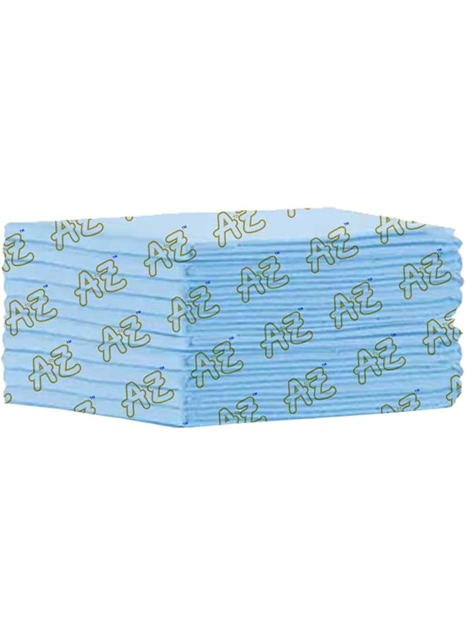 A TO Z Disposable Changing Pads/Mat (45 X 60Cm (10 Count) Extra Large Underpads Waterproof For Incontinence Heavy Absorb Chucks Pads For Kids Babies Pack Of 10 Blue - Image 1