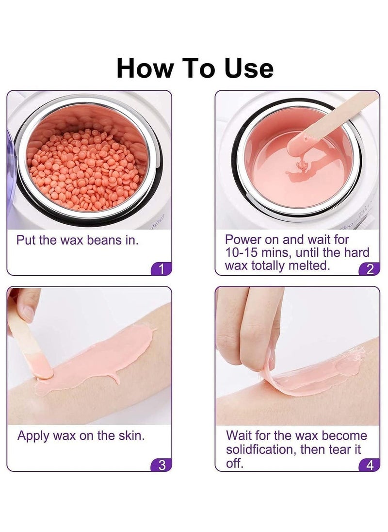 Denx Wax Heater Purple/White, Hair Removal Wax Heater 100W 500Ml Dx2575 - Image 3