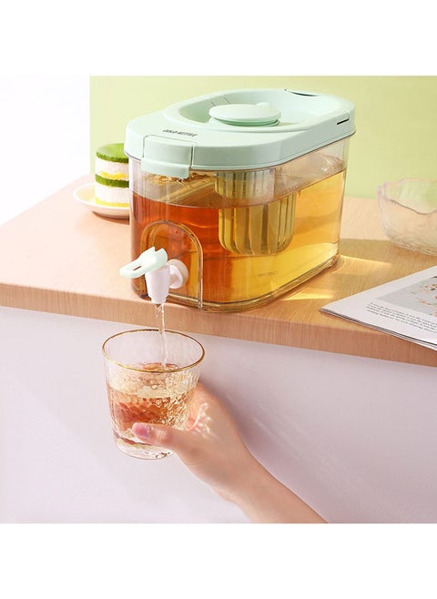 SYOSI Drink Dispenser for Fridge, 1 Gallon Plastic Drink Dispenser Fridge Clear Beverage Dispenser with Faucet for Juice, Drink, Milk, Lemonade for Kitchen Home Party Bar