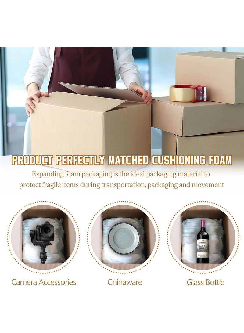 4Pcs 14x16 Inch Expanding Foam Packaging for PC Components & Valuables, Self-Forming Cushioning Material for Electronics/Unique-Form Devices, Shape-Conforming Shipping Protection - Image 3
