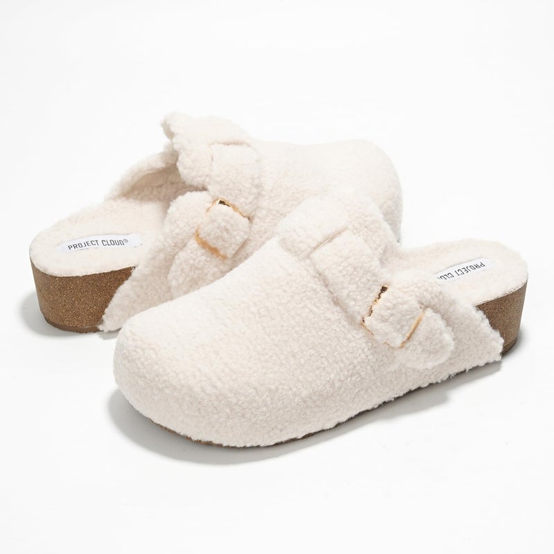 Project Cloud Clogs for Women Footwear - Memory Foam and Non-Slip Platform Wedges Heels for Women Mules & Clogs 2026 - Comfortable Stylish Slip-On with Adjustable Straps (Rhona, White, 5.5) - Image 3