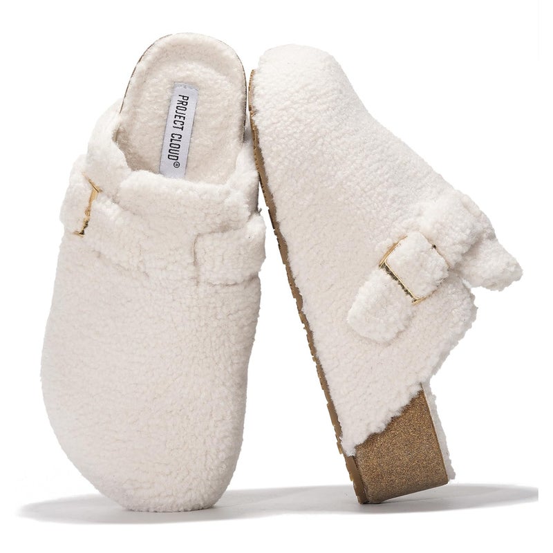Project Cloud Clogs for Women Footwear - Memory Foam and Non-Slip Platform Wedges Heels for Women Mules & Clogs 2026 - Comfortable Stylish Slip-On with Adjustable Straps (Rhona, White, 5.5) - Image 1