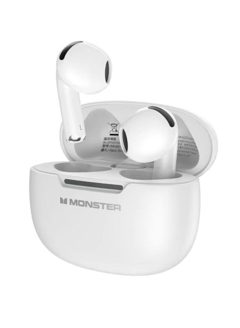 Monster N-Lite 208 Wireless Earbuds Bluetooth 5.4 Built-in Mic, Bluetooth Earbuds Touch Control, Headphones Bluetooth Wireless with 30H Playtime, Type-C Fast Charging, Clear Call for Running, Workout  - Image 1