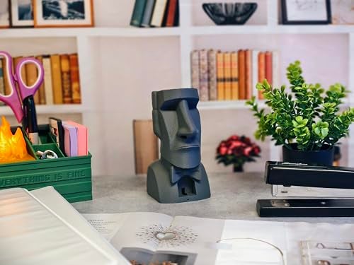 MunnyGrubbers Mystic Moai Ask a YES or NO Question and Push The Button 100 Possible Lines Fortune Telling Decision Maker Novelty Toy Mystic Conch Shell Magic Conch Shell Gray - Image 5