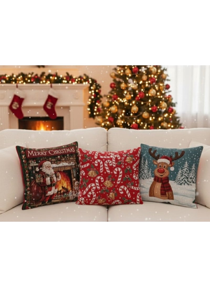 غطاء وسادة مزخرف متعدد الأشكال لعيد الميلاد، قطعتان - Image 4