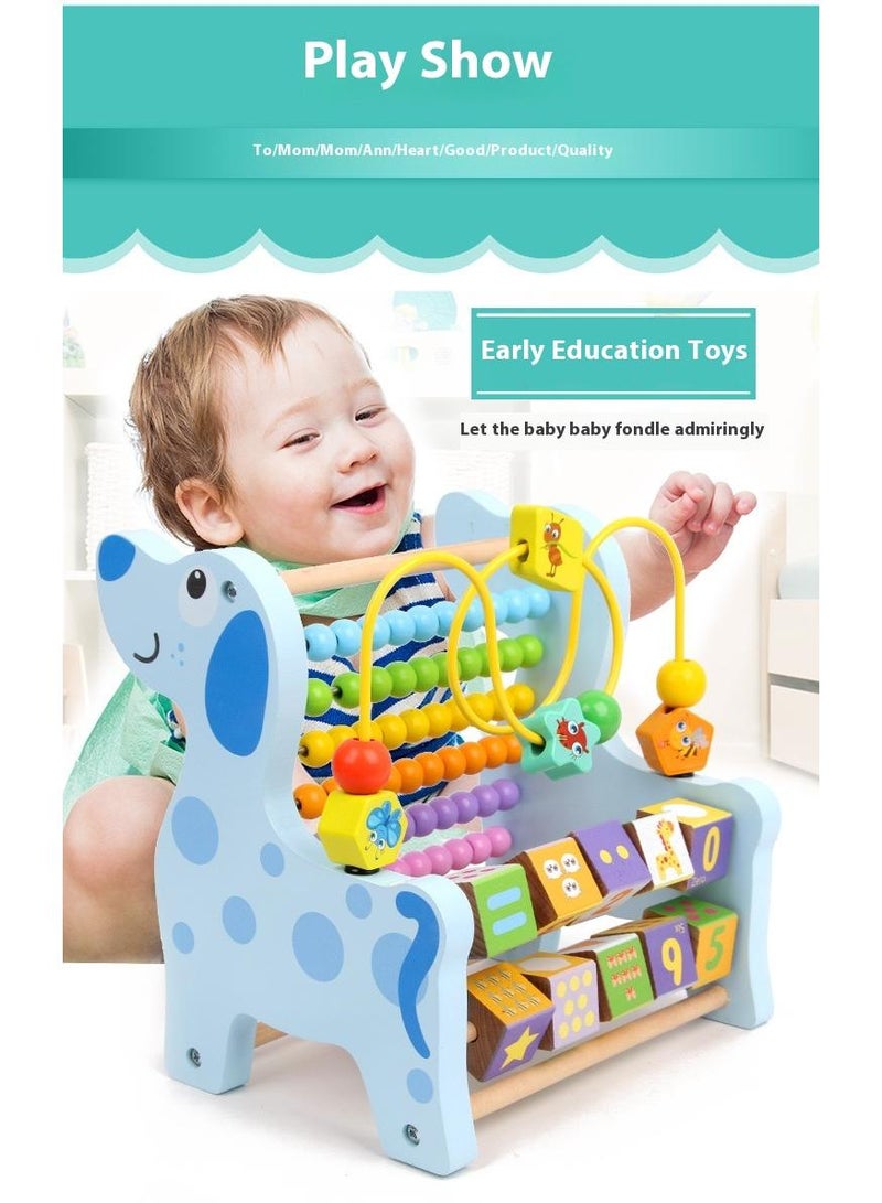 Y&D Wooden Dog Functional Calculation Frame For Children Children's Early Education Puzzle Toys  - Image 2