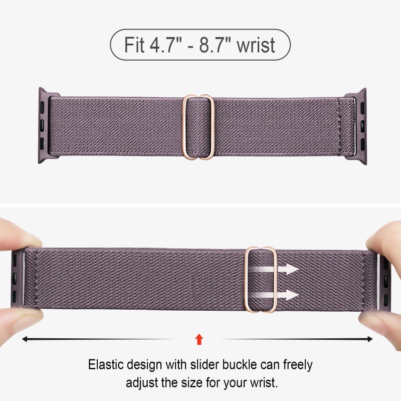 CCnutri Stretchy Nylon Solo Loop Bands Compatible with Apple Watch 38mm 40mm 41mm 42mm 44mm 45mm 46mm 49mm, Sport Elastic Wristbands Women Men Straps for iWatch Series 10/9/8/7/6/5/4/3/2/1/SE 2/Ultra/Ultra 2 - Image 2