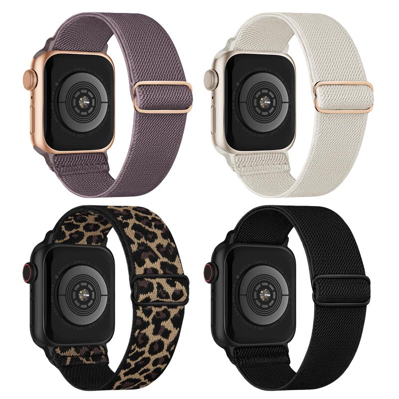 CCnutri Stretchy Nylon Solo Loop Bands Compatible with Apple Watch 38mm 40mm 41mm 42mm 44mm 45mm 46mm 49mm, Sport Elastic Wristbands Women Men Straps for iWatch Series 10/9/8/7/6/5/4/3/2/1/SE 2/Ultra/Ultra 2 - Image 1