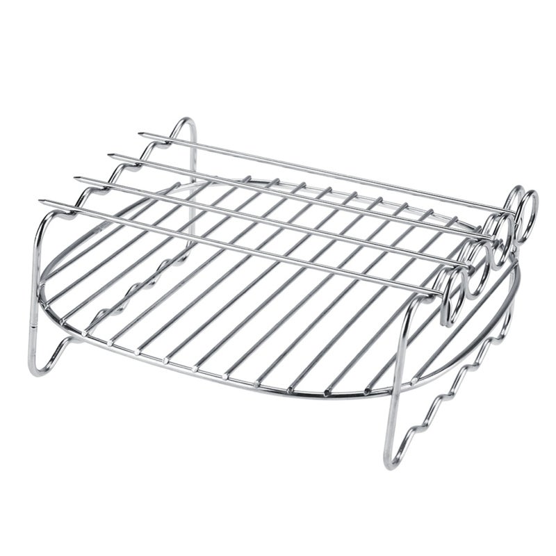 Replacement BBQ Rack: Stainless Steel Double Layer Skewers - Non-stick Dishwasher Safe Baking Tray for Philips Air Fryer, Outdoor BBQ, Rotisserie Oven - Image 5