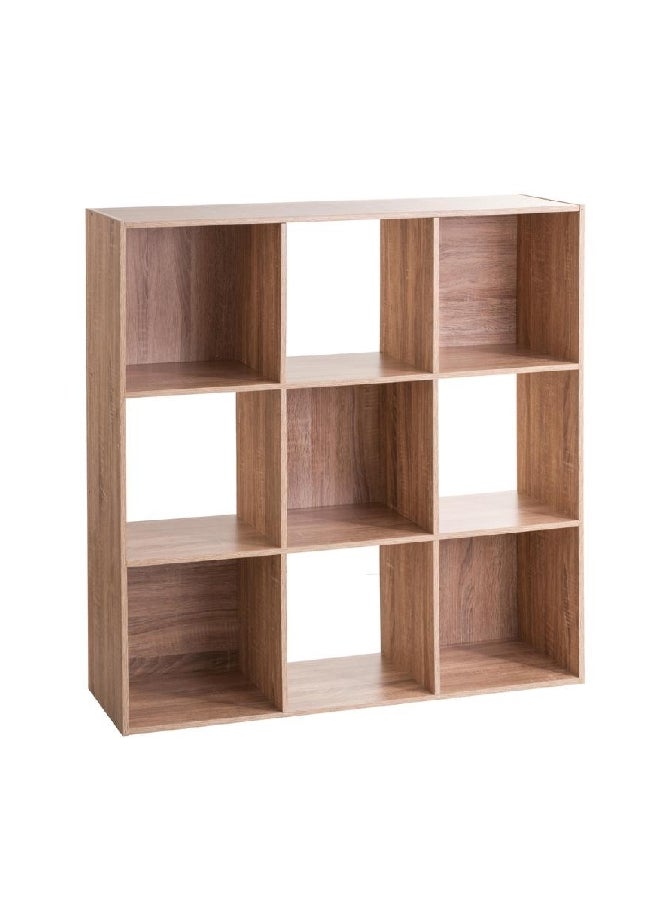 Five Simply Smart 9-Compartment Mix N Modul Wooden Storage Shelf Brown 100.5 x 100.5 x 32 cm 138971 