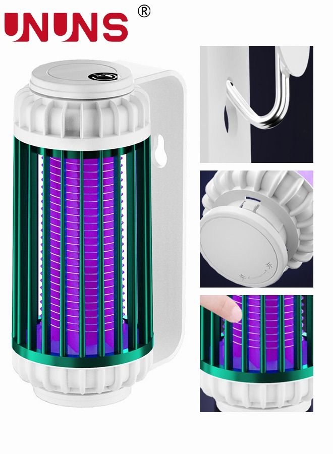 Electric Mosquito Killer,Portable Wall Hanging Mosquito Lamp Fly Zapper With USB Rechargeable,Bottom Storage Box Design,For Patio Anti-Pest Control Lights For Garden Home Backyard