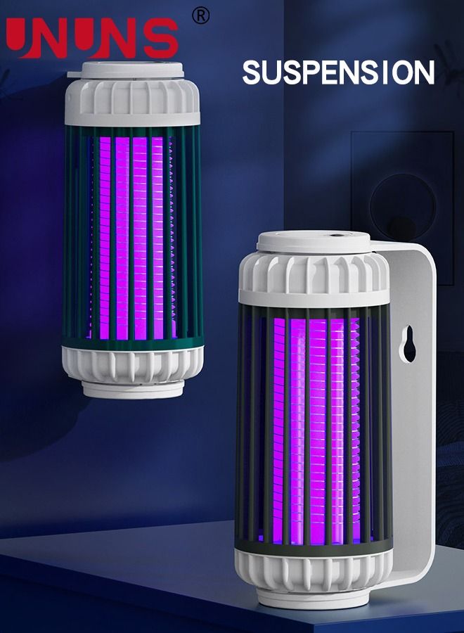 Electric Mosquito Killer,Portable Wall Hanging Mosquito Lamp Fly Zapper With USB Rechargeable,Bottom Storage Box Design,For Patio Anti-Pest Control Lights For Garden Home Backyard