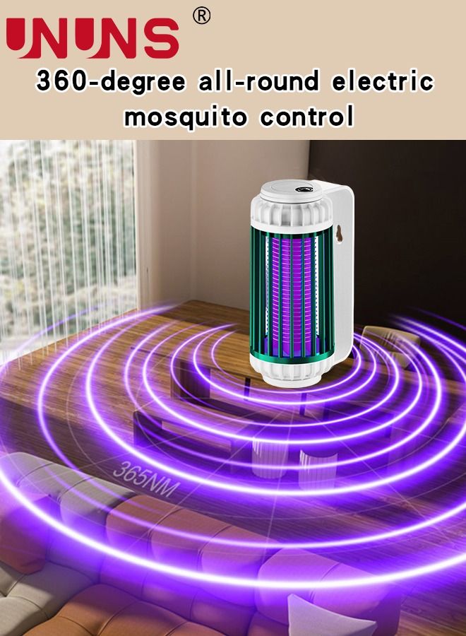 Electric Mosquito Killer,Portable Wall Hanging Mosquito Lamp Fly Zapper With USB Rechargeable,Bottom Storage Box Design,For Patio Anti-Pest Control Lights For Garden Home Backyard