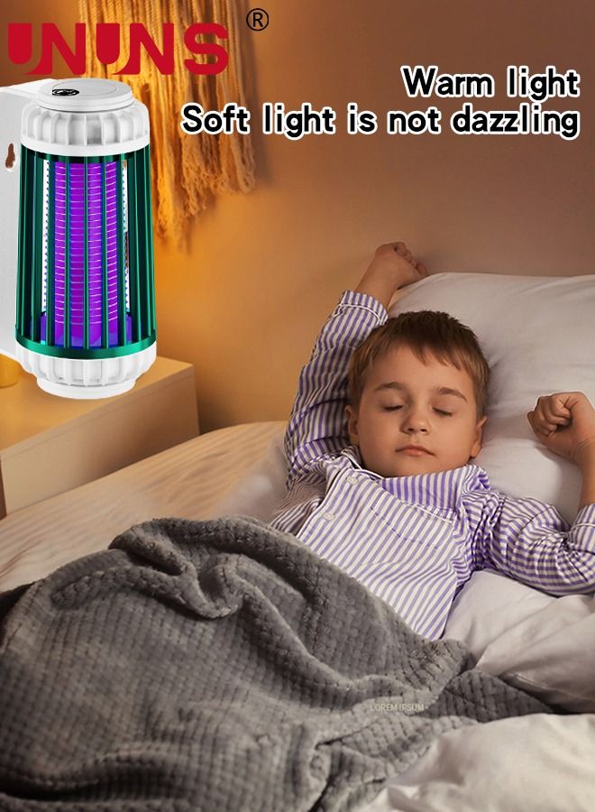 Electric Mosquito Killer,Portable Wall Hanging Mosquito Lamp Fly Zapper With USB Rechargeable,Bottom Storage Box Design,For Patio Anti-Pest Control Lights For Garden Home Backyard