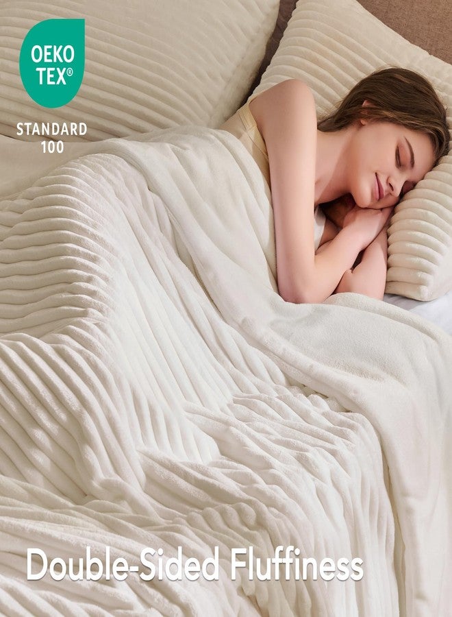 Quataly Fluffy Queen Comforter Set 3 Pieces - Soft & Fuzzy Beige Comforters Queen Size for Winter Fleece Bedding Set,1 Luxury Down Alternative Comforter with 2 Pillow Shams - Image 2