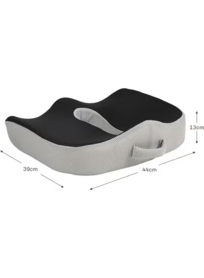 Memory Foam Seat Cushion for Office Chair and Wheelchair, Ergonomic Chair Pad with Non-Slip Base and Breathable Mesh Cover - Image 1