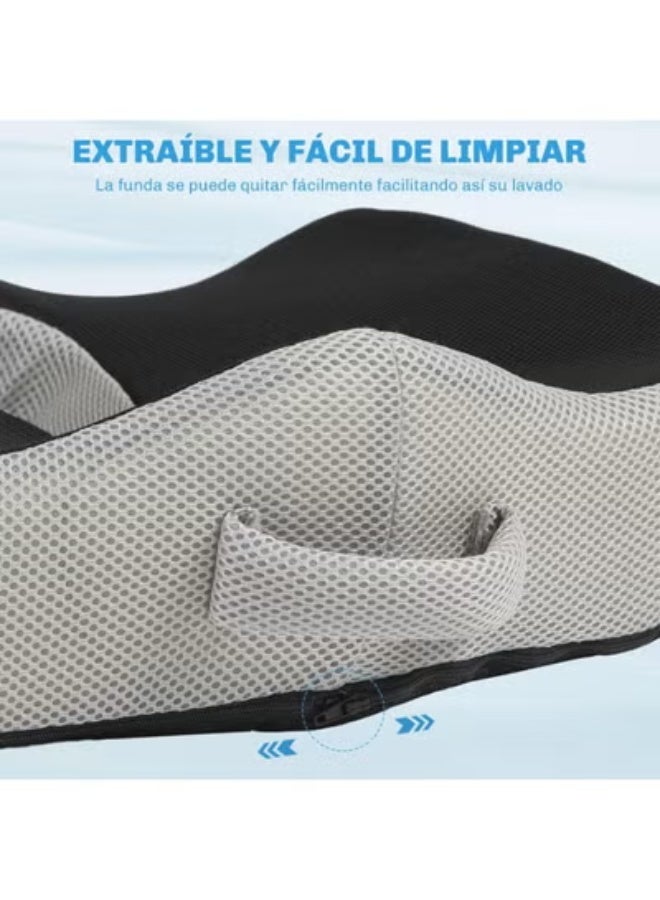 Memory Foam Seat Cushion for Office Chair and Wheelchair, Ergonomic Chair Pad with Non-Slip Base and Breathable Mesh Cover - Image 2
