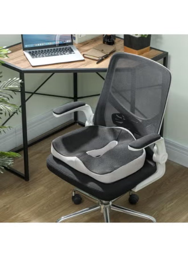 Memory Foam Seat Cushion for Office Chair and Wheelchair, Ergonomic Chair Pad with Non-Slip Base and Breathable Mesh Cover - Image 3