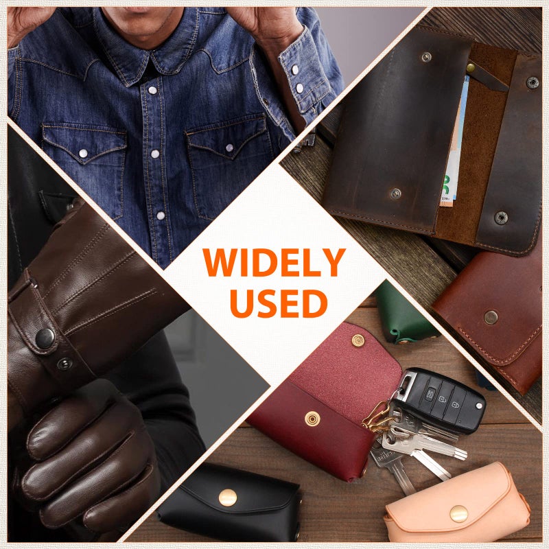 Alritz 120 Set Leather Snap Fasteners Kit, 12.5mm Metal Button Snaps Press Studs with 4 Setter Tools, 6 Colors Leather Snaps for Clothes, Jackets, Jeans Wears, Bracelets, Bags - Image 4