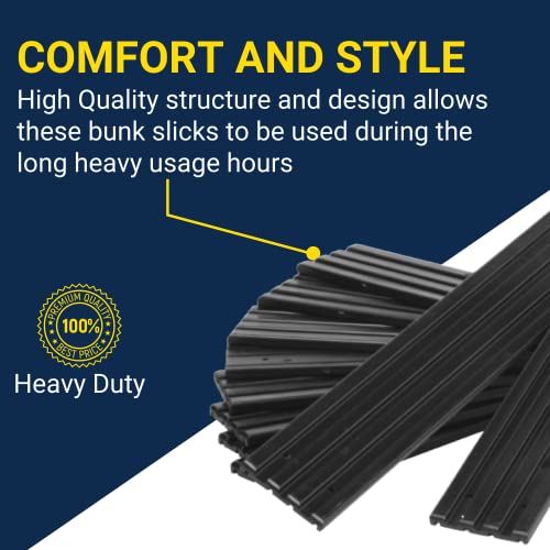 TIE DOWN 86164 Bunk Slicks -3 in. x 16 in. 10 Pieces Black Standard Universal Fitment Direct Bolt-On Easy to Install Fits 2" x 6" and 2" x 4" Bunk Boards USA Made - Image 4