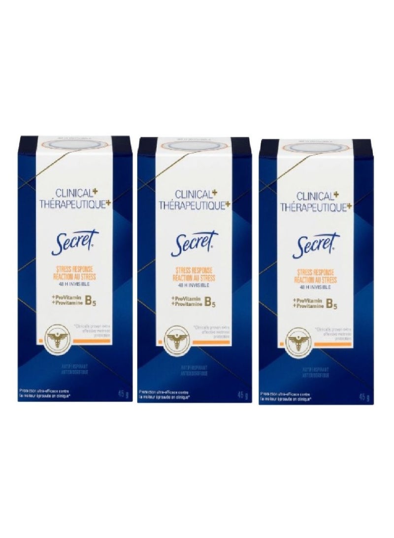 سيكريت مجموعة من 3 قطع مضاد التعرق السري السريري - الاستجابة للإجهاد 45X3 غرام - Image 1
