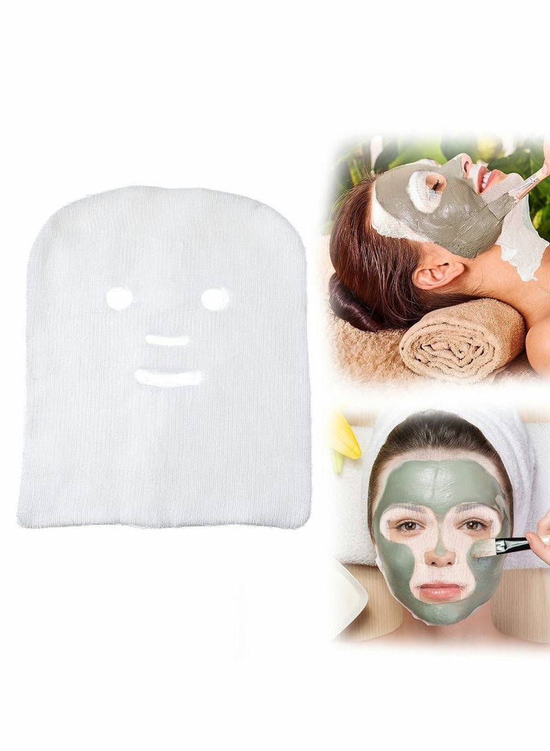 Excefore 200 PCS Facial Packs for Women High Frequency Pre-cut Gauze Mask Skin Fiber Paper  - Image 1
