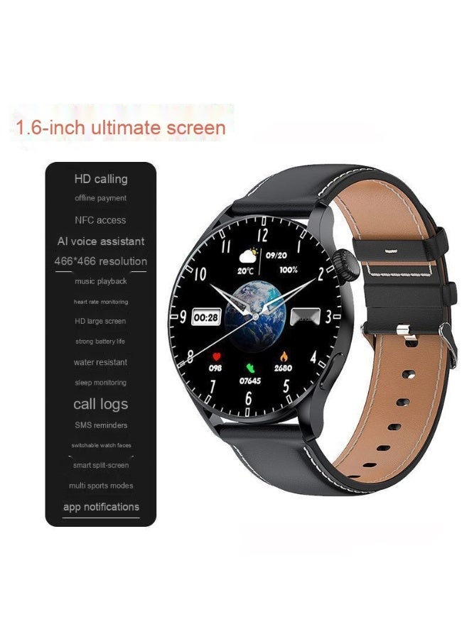 ساعة ذكية Watch GT8 مع مكالمات بلوتوث، دفع غير متصل، NFC، متعددة الوظائف، مقاومة للماء، سوار رياضي