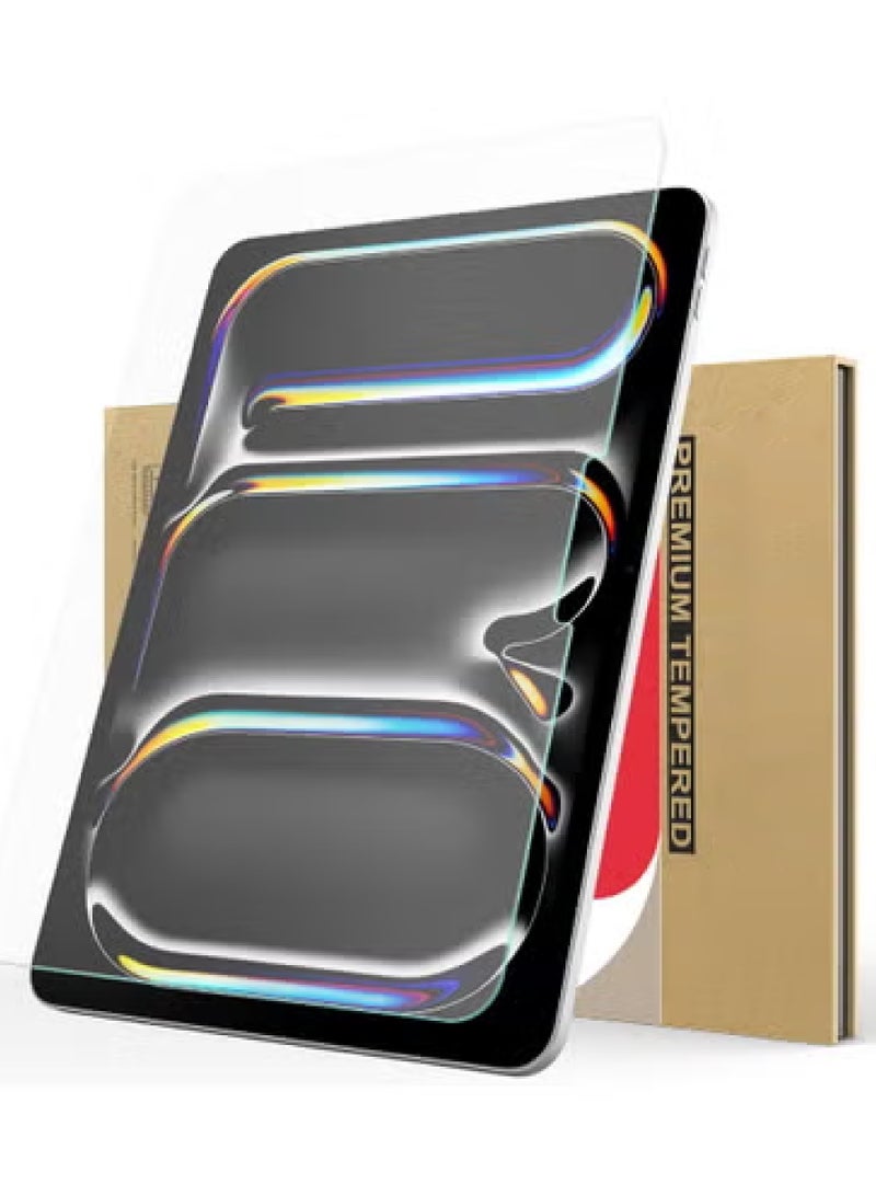 روك بو عبوة واحدة من واقي الشاشة لجهاز iPad Pro مقاس 11 بوصة M5/M4 2025/2024، واقي من الزجاج المقوى لجهاز 2024/2025 Pro مقاس 11 بوصة M5/M4 A3357 A3358 A3359 A2836 A2837 A3006 - Image 1