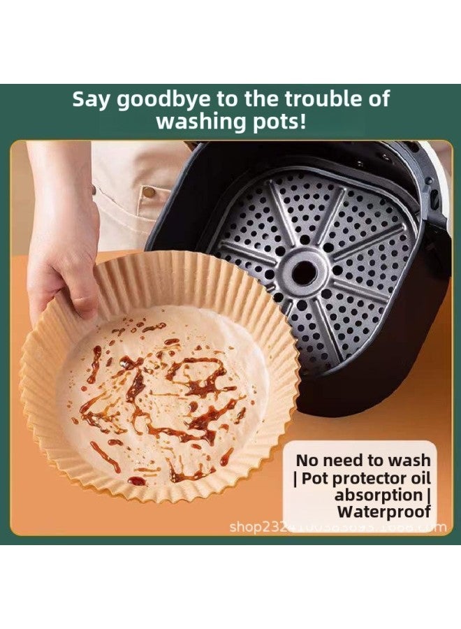 Air Fryer Special Paper Baking Pan Oil Absorbing Paper Pad Paper Household Food Silicone Oil Paper Tin Paper Bowl Baking Pot Electric Frying-Color:True Color 16*4.5cm-Specifications:Square Fryer Paper - Image 4