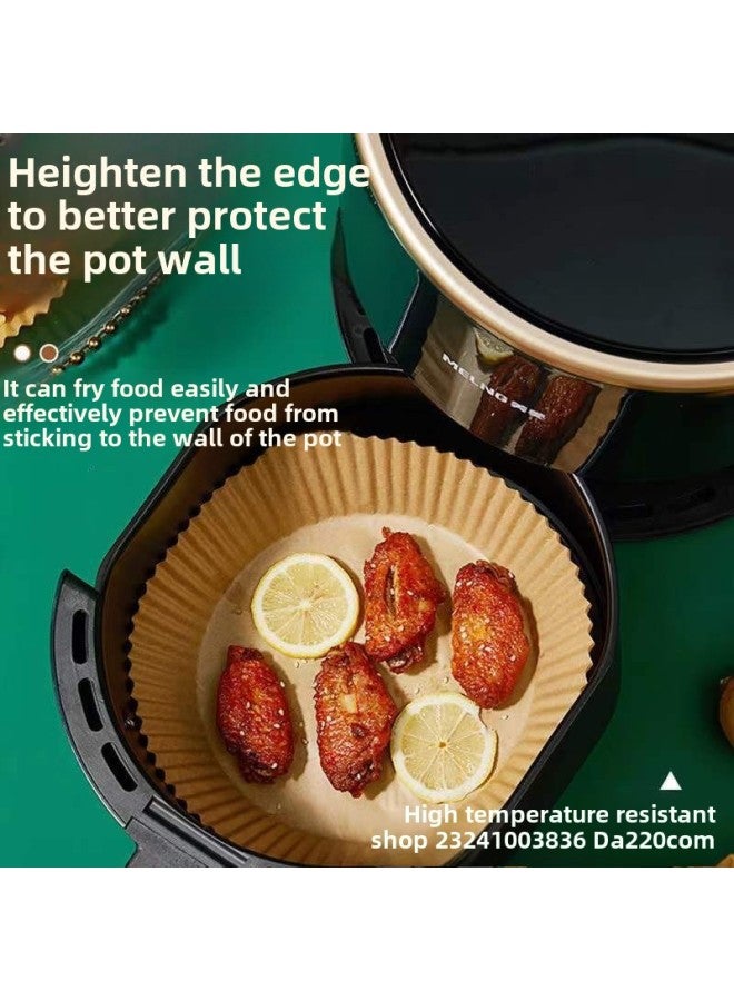 Air Fryer Special Paper Baking Pan Oil Absorbing Paper Pad Paper Household Food Silicone Oil Paper Tin Paper Bowl Baking Pot Electric Frying-Color:True Color 16*4.5cm-Specifications:Square Fryer Paper - Image 3