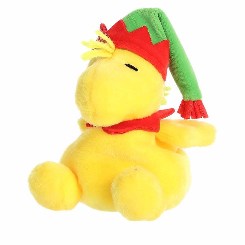 Aurora Festive Peanuts Elf Woodstock Palm Pals Stuffed Animal - Officially Licensed Toys for All Snoopy Fans - Perfect for Holiday Decorations or Gifts - Yellow 5 Inches - Image 1