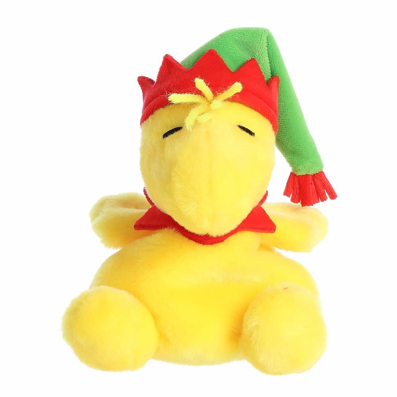 Aurora Festive Peanuts Elf Woodstock Palm Pals Stuffed Animal - Officially Licensed Toys for All Snoopy Fans - Perfect for Holiday Decorations or Gifts - Yellow 5 Inches - Image 2