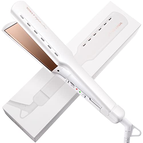 ROSILY Nano Titanium Flat Iron | 1.75 Inch Wide Hair Straightener, Dual Voltage 100-240V, Adjustable Temperature Suitable for All Hair Type, Instant Heat Up - Image 1