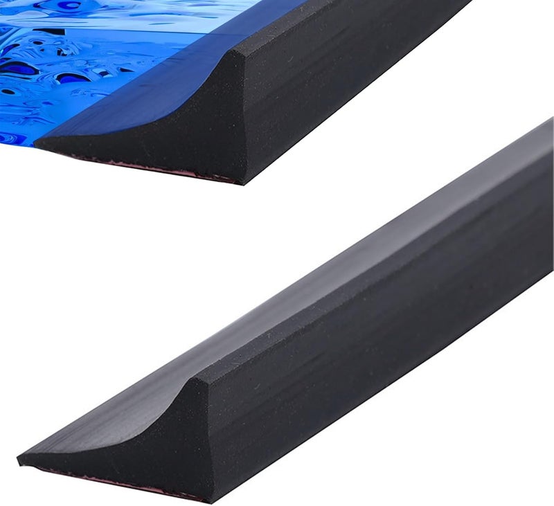 6 Feet Foldable Water Dam, Shower Water Barrier and Retention System, Keeps Water Inside, Dry Threshold and Wet-Dry Separation (Black) - Image 1