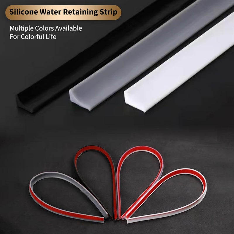 6 Feet Foldable Water Dam, Shower Water Barrier and Retention System, Keeps Water Inside, Dry Threshold and Wet-Dry Separation (Black) - Image 3