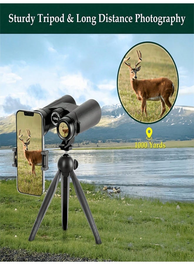 Powerful 500*25 foldable binoculars with high-definition optical zoom for long-range vision, ideal for hunting, camping, and outdoor sports. - Image 4
