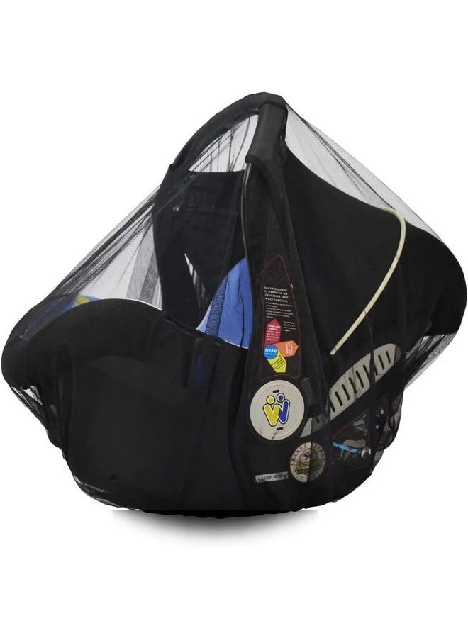 DODO NICI Stroller Netting Mosquito for Baby, Sewn in Pouch, Toddler Mosquito Net for Stroller with Storage Bag, Infant car seat mesh net, Black - Image 4