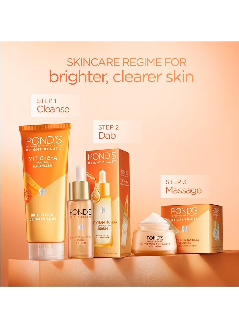PONDS Bright Beauty Vit C+E+A Gel Face Wash 100ml  - Image 5