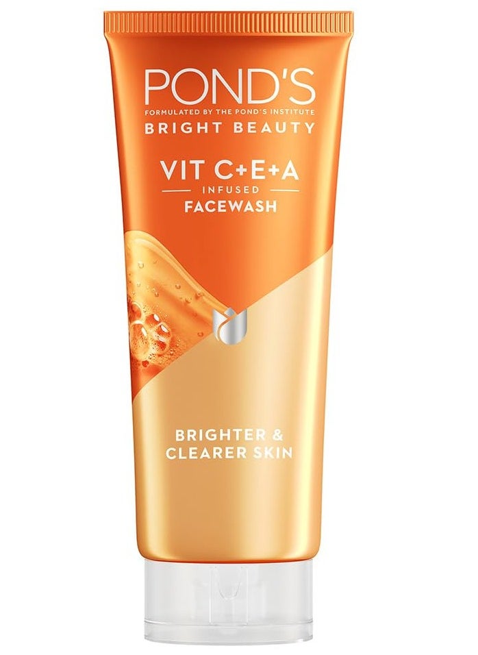 PONDS Bright Beauty Vit C+E+A Gel Face Wash 100ml  - Image 1