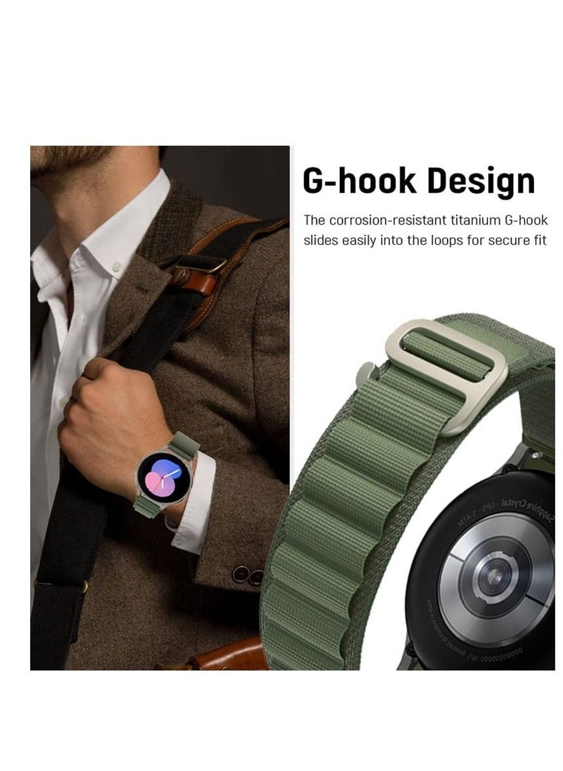 Generic - Alpine Loop 22mm Compatible With Huawei GT / GT2 46mm Smart Watch, Durable Sport Nylon Strap With Titanium G Hook  Olive Green - Image 1