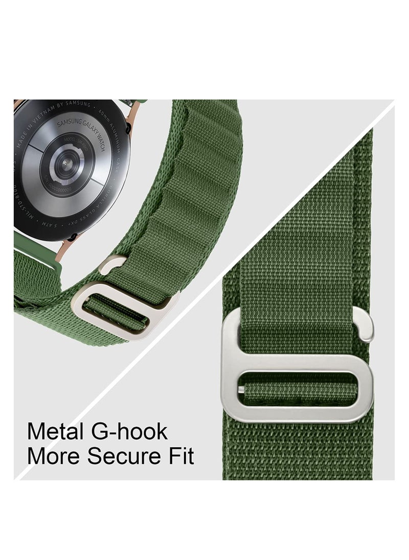Generic - Alpine Loop 22mm Compatible With Huawei GT / GT2 46mm Smart Watch, Durable Sport Nylon Strap With Titanium G Hook  Olive Green - Image 1