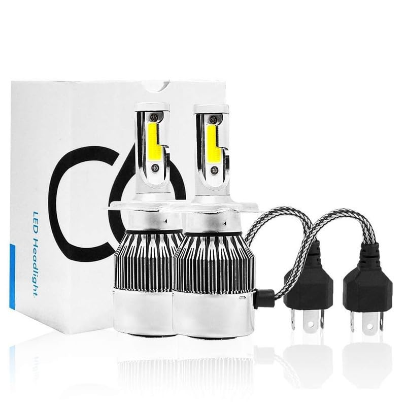 CARIZO C6 LED Car H4 All in One Light Bulb 36W LED Car Headlight Conversion Kit for Cars 3800LM (White) (Set of 2) Compatible with Hyundai i10 (2007-2015) - Image 1