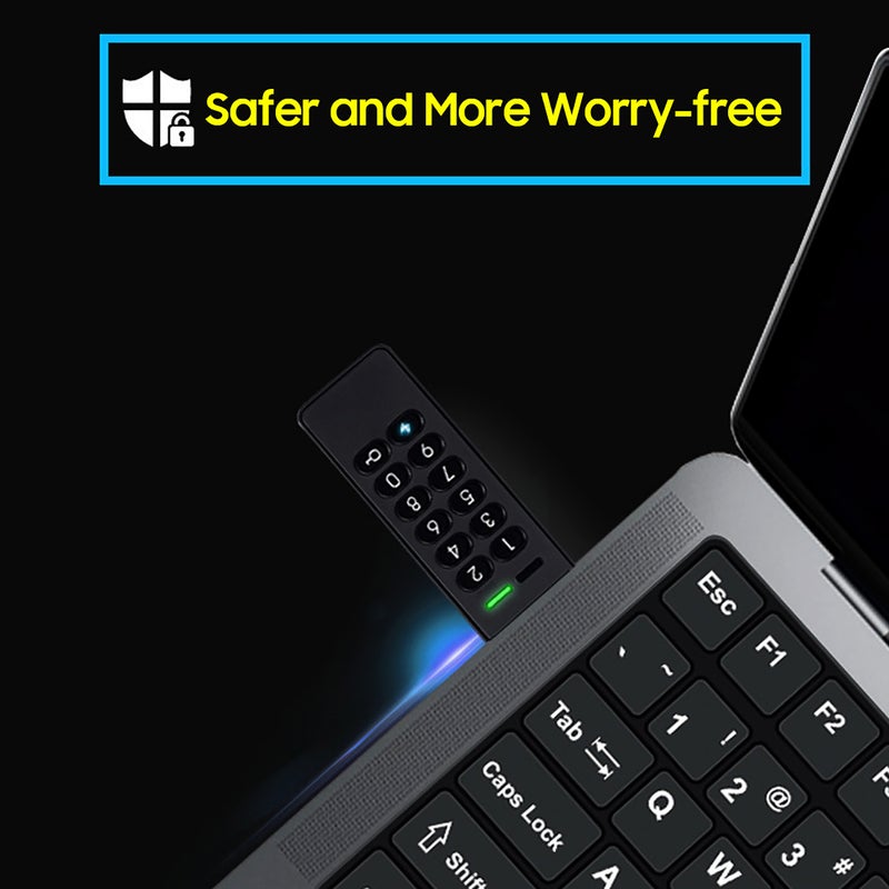 سائق ذاكرة USB مشفر رقمي 16 جيجا بايت / 32 جيجا بايت USB 2.0 لحماية أمن البيانات، سائق ذاكرة USB مشفر للهواتف الذكية وأجهزة الكمبيوتر المحمولة والأجهزة الحاسوبية المكتبية - Image 3